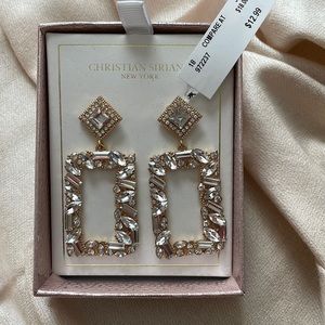 Christian Siriano crystal statement earrings